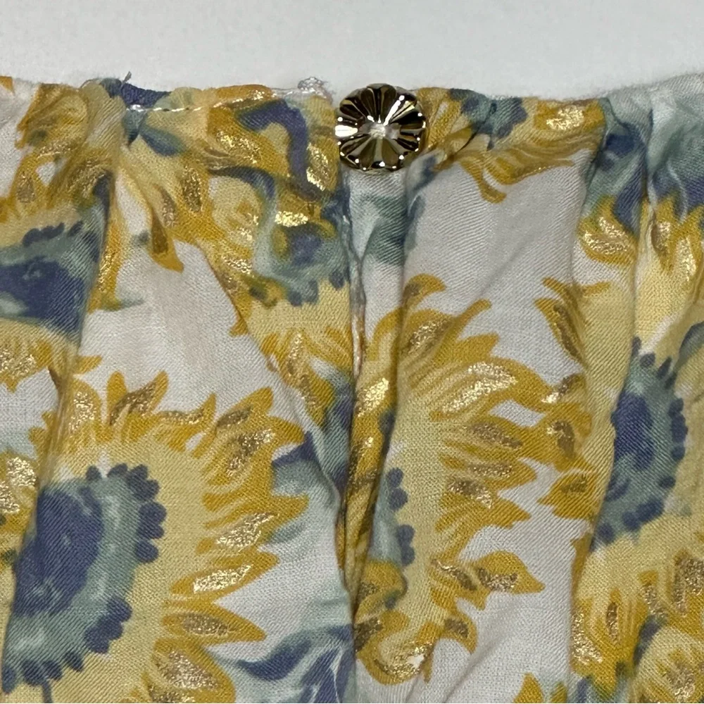 Tommy Bahama‎ Girls 3T Sunflower Dress Yellow Blue White Ruffle Summer floral